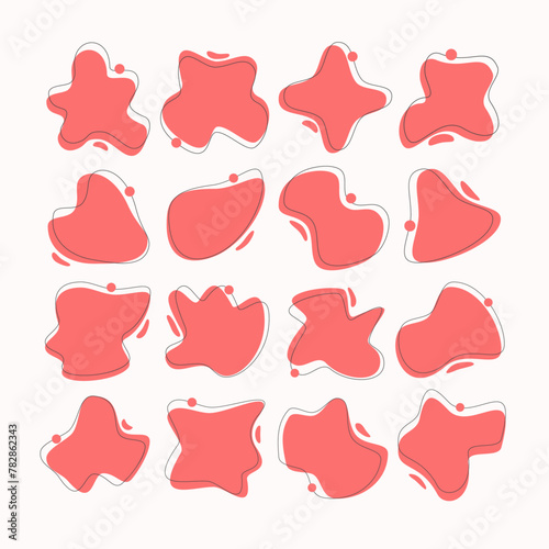 Abstract liquid shape collection