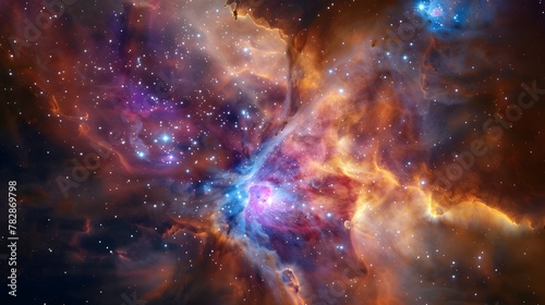 Cosmic Nebulas Core Revealed A Vibrant Universe of Star Formation generative ai