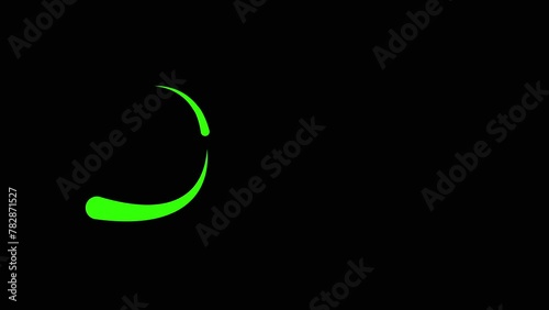 green circle intro with black background Color Curve line color abstract	
