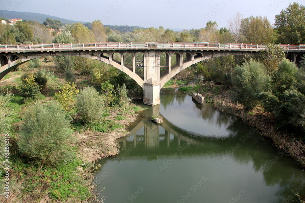 The bridge was built over a gorge and a water obstacle.
