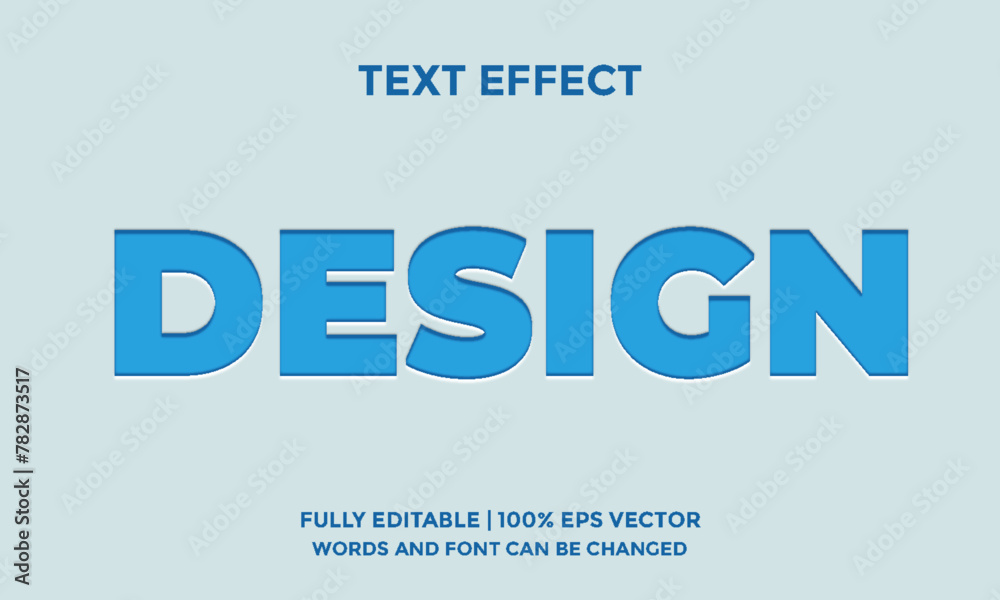 blue design cutout style editable text effect template blue design cutout style editable text effect template