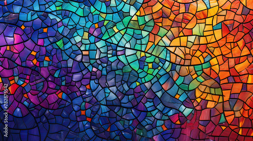 Vibrant Abstract Mosaic Pattern Background Ai Generative
