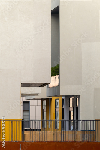 Abstract city building exterior.
