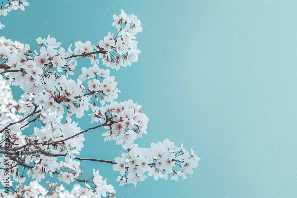 Cherry blossom in spring. Floral background. Created with Generative AI technology. Cherry blossom in spring. Floral background. Created with Generative AI technology.