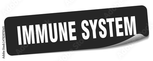 immune system sticker. immune system label