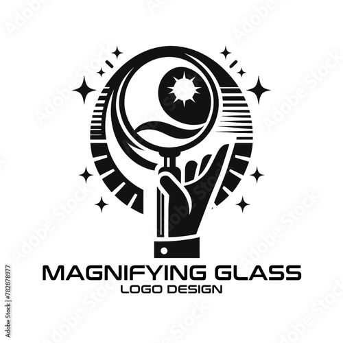 Magnifying Glass Vector Logo Design photo