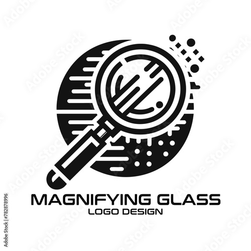 Magnifying Glass Vector Logo Design photo