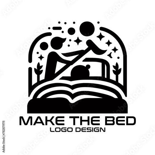 Make The Bed Vector Logo Design photo