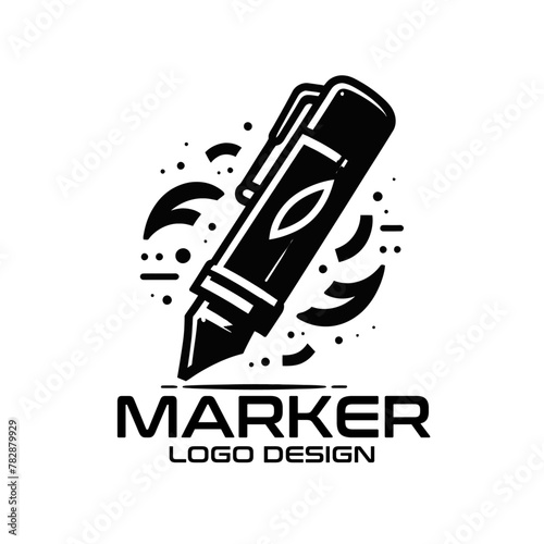 Marker Vector Logo Design photo