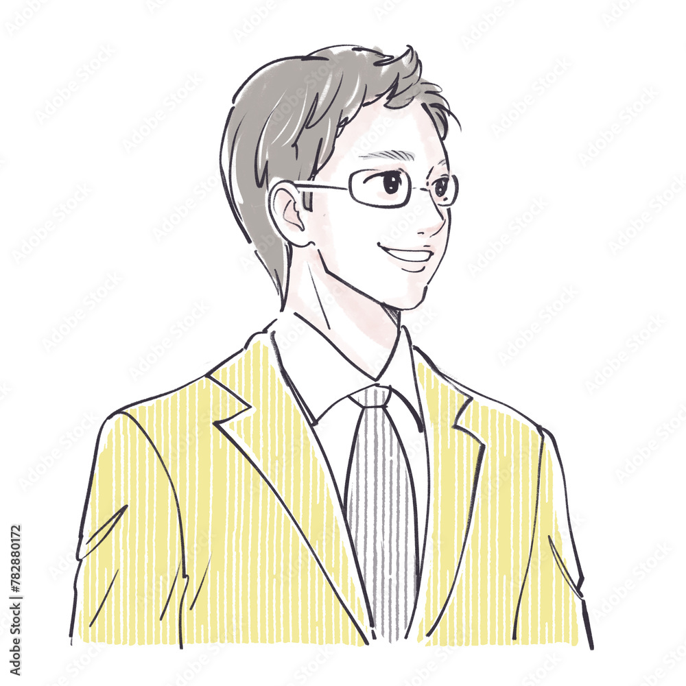 スーツ/会社員/サラリーマン/の男性・男の子のイラスト素材 スーツ/会社員/サラリーマン/の男性・男の子のイラスト素材