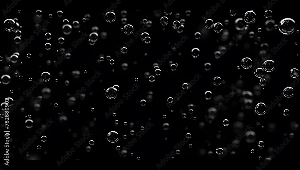 Closeup - rain water drops behind glass look like bubbles in black liquid. Abstract wet background. Closeup - rain water drops behind glass look like bubbles in black liquid. Abstract wet background.