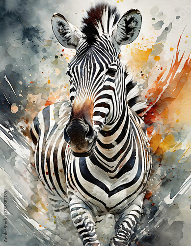 Zebra Wizji: Fantazyjne Pasy na Tle Kolorów