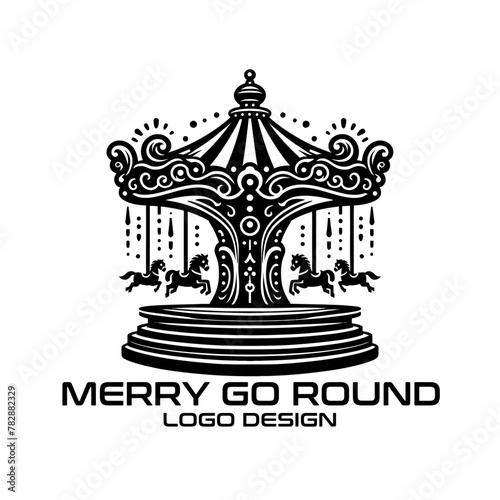 Merry Go Round Vector Logo Design