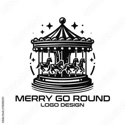Merry Go Round Vector Logo Design