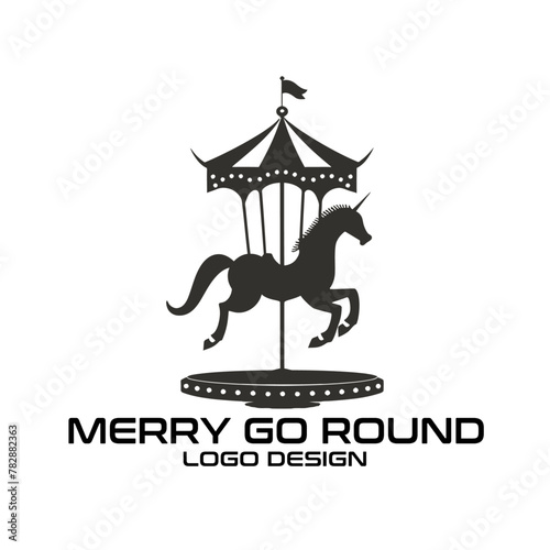 Merry Go Round Vector Logo Design