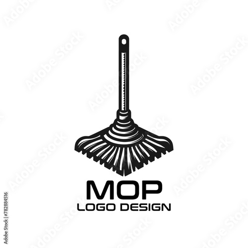 Mop Vector Logo Design photo