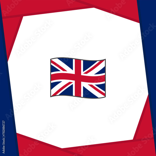 United Kingdom Flag Abstract Background Design Template. United Kingdom Independence Day Banner Social Media Post. United Kingdom Banner