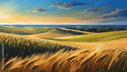 Sunset Symphony  A Visual Ode to the Enchanted Wheat Fields 