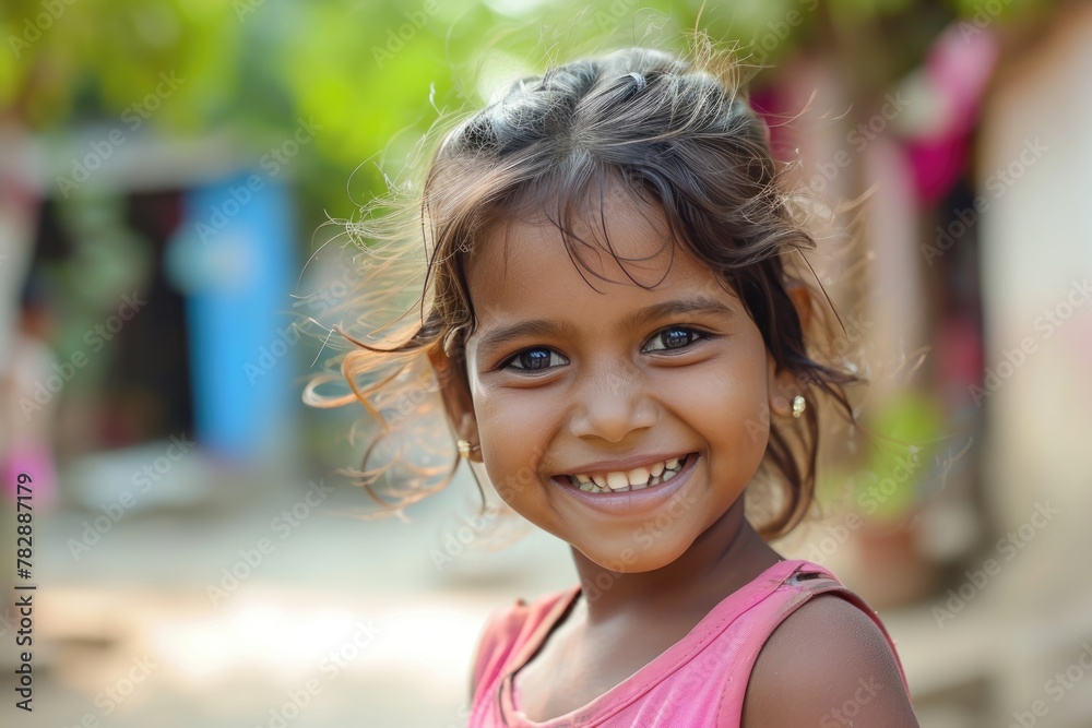 Smiling young girl with dimples posing for a photo Fictional Character Created by Generative AI. Smiling young girl with dimples posing for a photo Fictional Character Created by Generative AI.