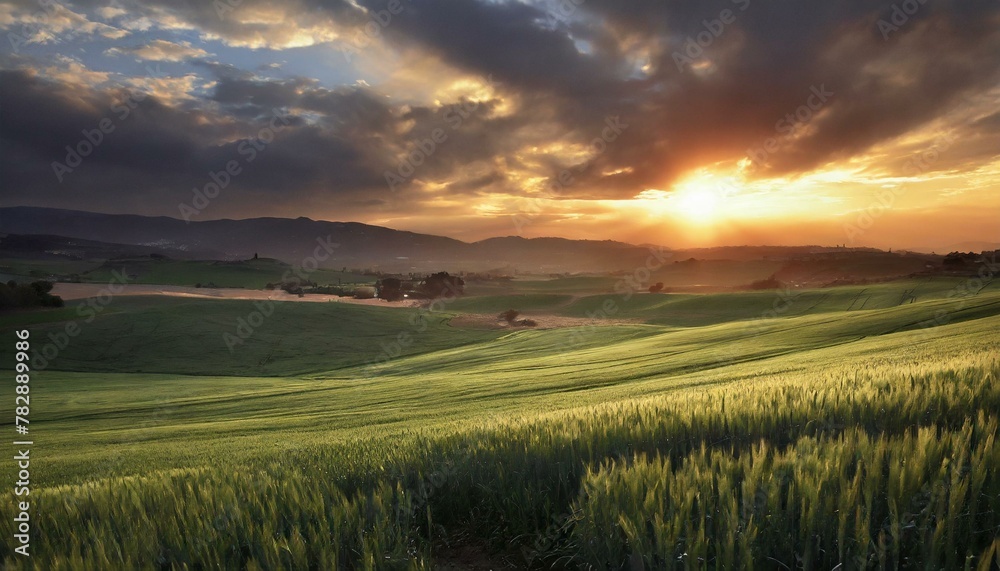 Sunset Symphony: A Visual Ode to the Enchanted Wheat Fields