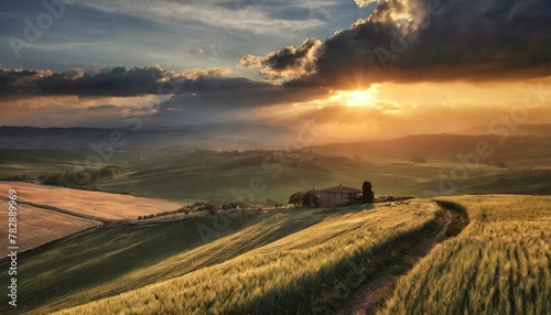 Sunset Symphony: A Visual Ode to the Enchanted Wheat Fields"