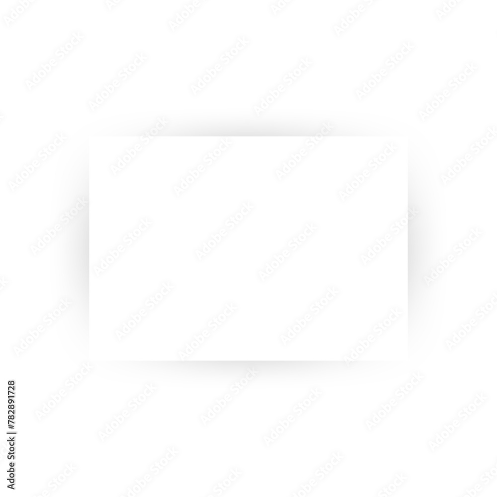 square, rectangular, shape with shadow, mockup for inscription, on white background. for cards, invitations square, rectangular, shape with shadow, mockup for inscription, on white background. for cards, invitations
