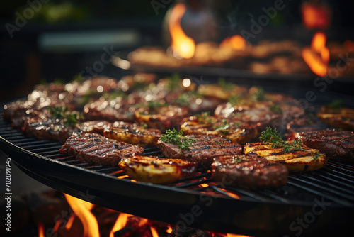 Sizzling Summer BBQ  Grilled Steaks and Veggies