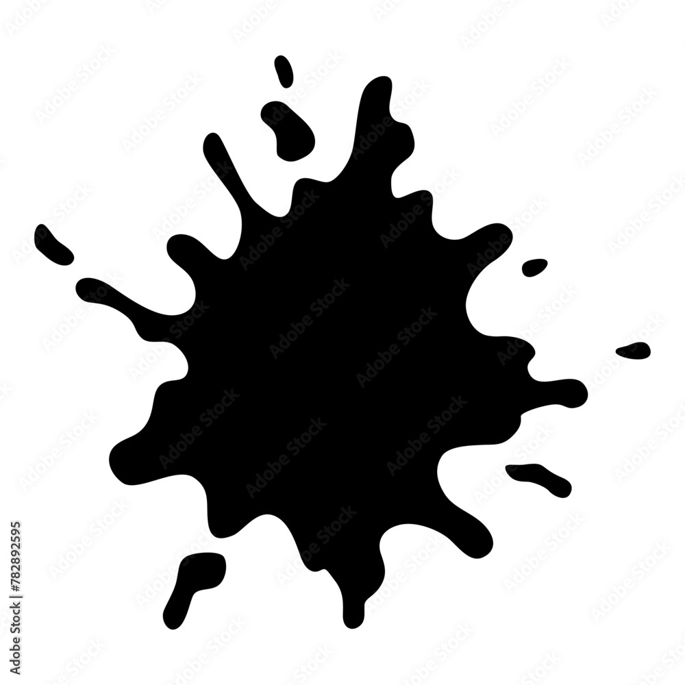 Paint blot. Creative isolated paint brush stroke or spot. Ink smudge abstract shape stain texture. Grunge design element Paint blot. Creative isolated paint brush stroke or spot. Ink smudge abstract shape stain texture. Grunge design element