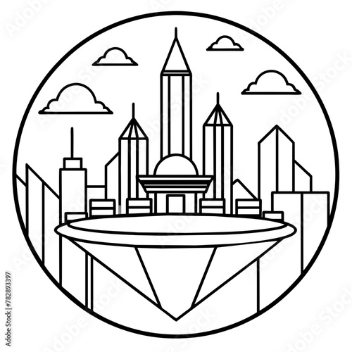        Future city vector illustration.

