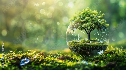 World environment day, earth day, conservation concept. Ecology, nature, planet concept, and safe nature earth day concept. World environmental protection. 