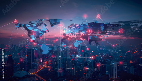 Global Connectivity Map  A Futuristic View of Urban Trade