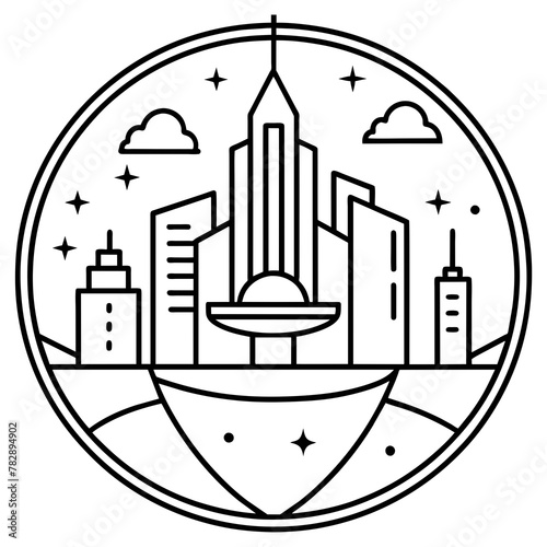       Future city vector illustration.
