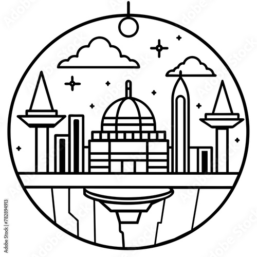        Future city vector illustration.
