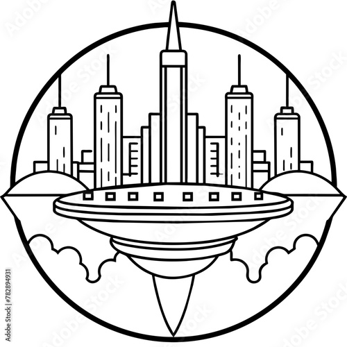        Future city vector illustration.
