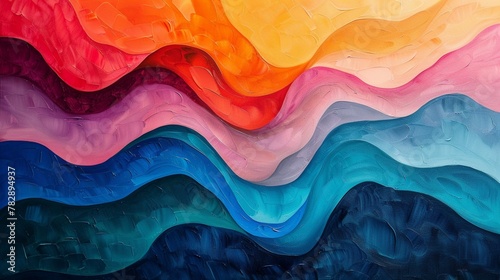 An abstract painting that experiments with unconventional color combinations and optical illusions, photo