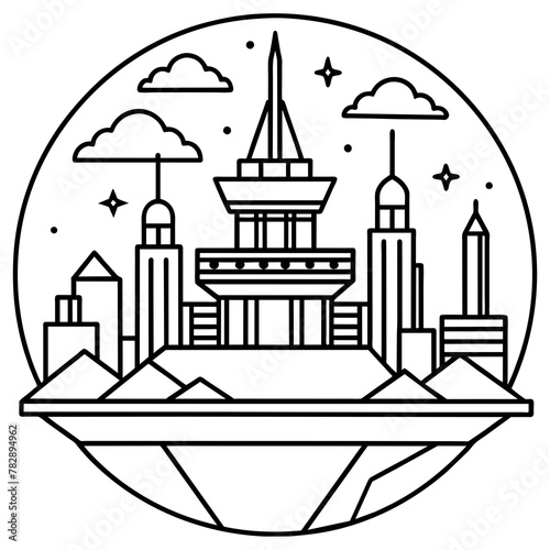        Future city vector illustration.

