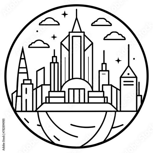        Future city vector illustration.
