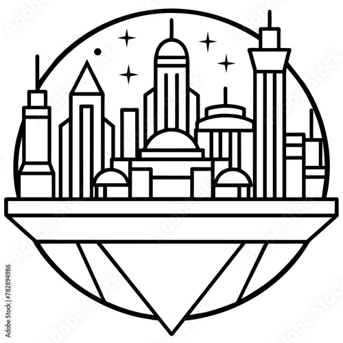        Future city vector illustration.

