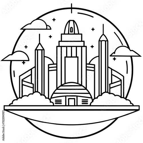        Future city vector illustration.
