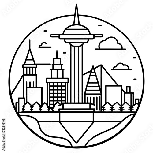        Future city vector illustration.
