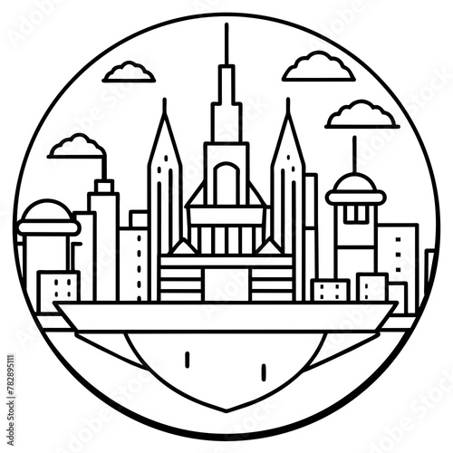        Future city vector illustration.
