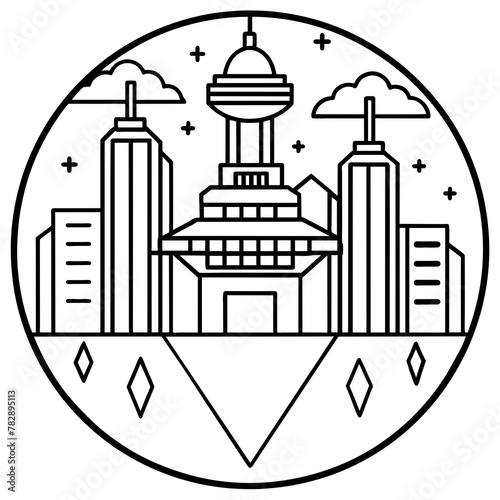        Future city vector illustration.
