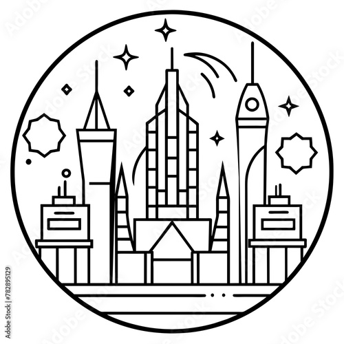        Future city vector illustration.
