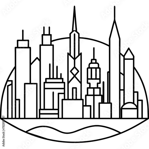        Future city vector illustration.
