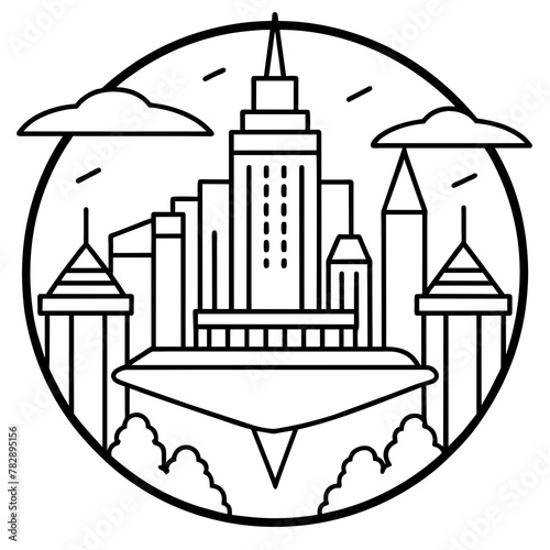        Future city vector illustration.
