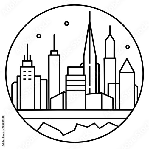        Future city vector illustration.
