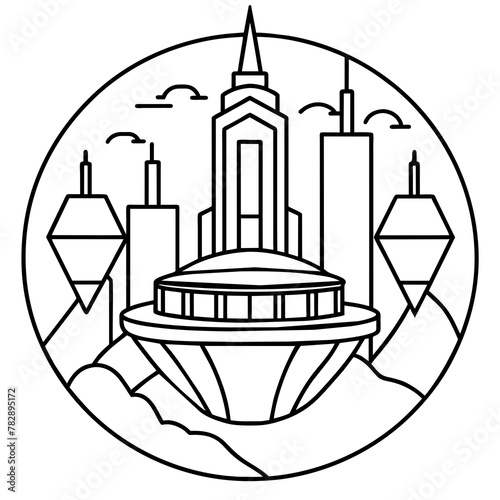        Future city vector illustration.
