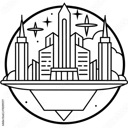        Future city vector illustration.
