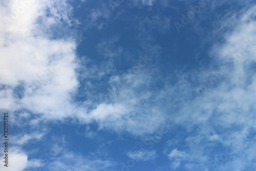 Beautiful blue sky and white cloud