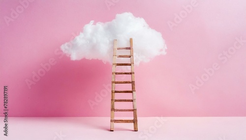 雲に梯子がかかる背景 photo